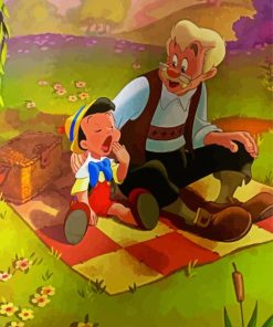 Pinocchio And Geppeto paint by number