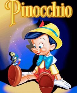 Pinocchio And Jiminiy Cricket paint by number