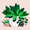 Plants Illustration paint by numbers