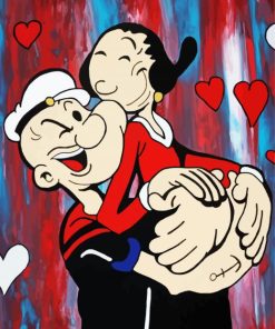Popeye And Olive Couple paint by number