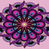 Purple Mandala paint by number
