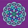 Purple And Blue Mandala paint by number