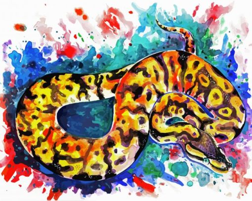 Python Snake Art paint by numbers