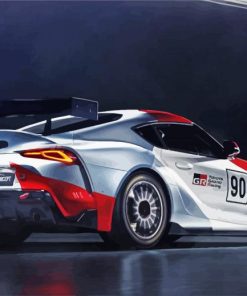 Race Car Toyota Gr Supra paint by numbers
