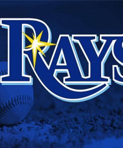 Rays Baseball Logo paint by numbers