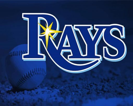 Rays Baseball Logo paint by numbers