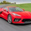 Red Chevrolet Corvette paint by numbers