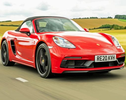 Porsche 718 Boxster paint by numbers