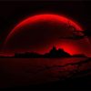 Red Moon Nightscape paint by number