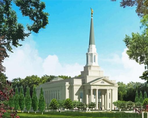 Richmond Virginia Temple paint by number