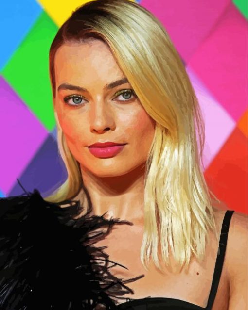 Margot Robbie paint by numbers
