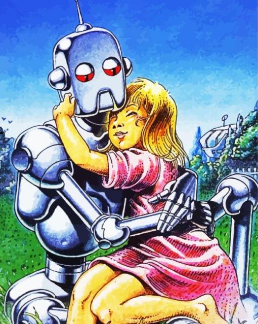 Robot And Human paint by numbers