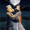 Romantic Popeye And Olive paint by number