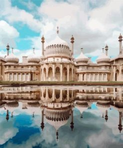 Royal Pavilion Brighton Water Reflection paint by number
