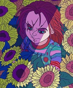 Sad Chucky paint by number