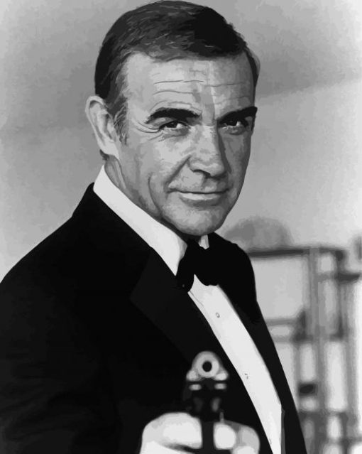 Sean Connery James Bond paint by number