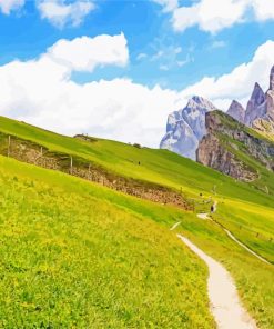 Seceda Mountain Italy paint by numbers