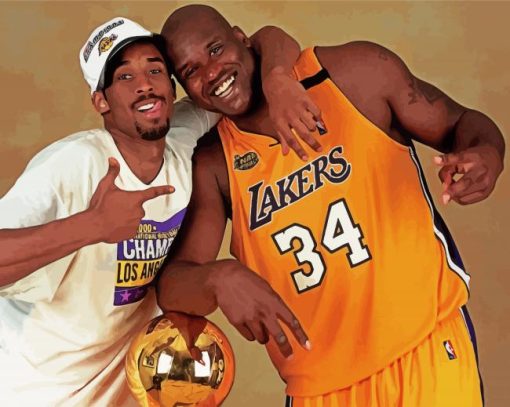 Shaquille O Neal And Kobe Bryant paint by numbers