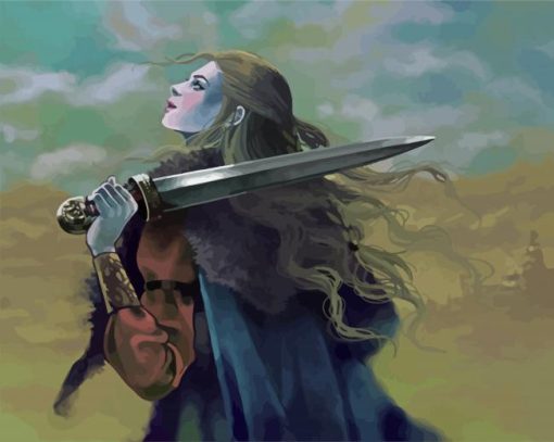 Shield Maiden paint by number