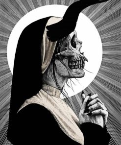 Skull Nun paint by number
