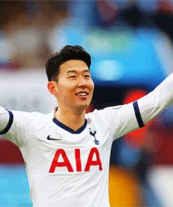 Son Heung Min South Korean Soccer Player paint by numbers