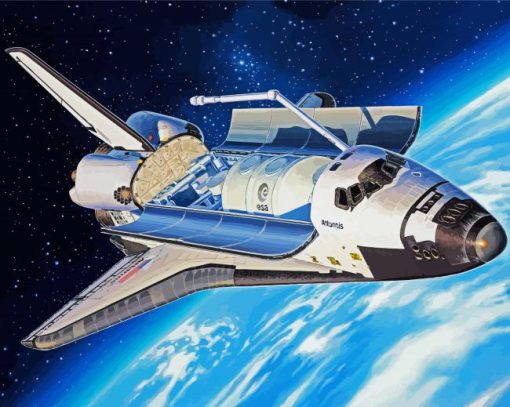 Space Shuttle Illustration paint by number