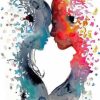 Splatter Soulmates paint by number