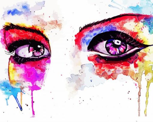 Splatter Crying Eyes paint by numbers