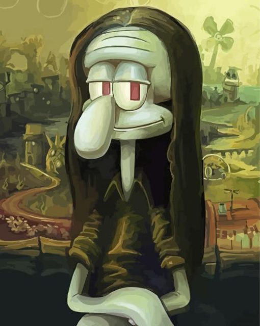 Squidward Mona Lisa paint by number