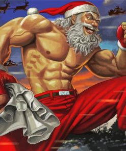 Strong Santa paint by numbers
