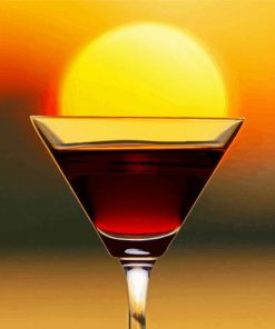 Sunset Glass Cup paint by number
