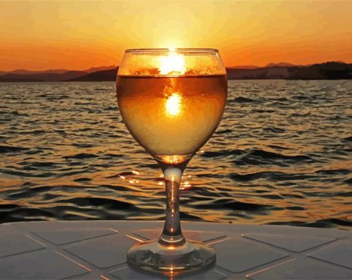 Sunset Glass paint by number