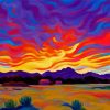 Sunset Landscape paint by numbers