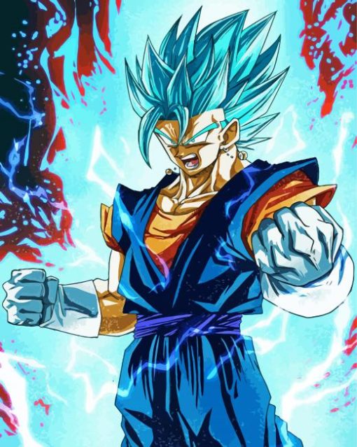 Super Saiyan Blue Vegito paint by numbers