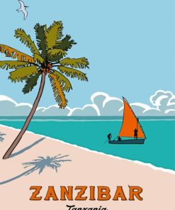 Tanzania Zanzibar Poster paint by number
