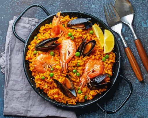 Tasty Paella paint by numbers