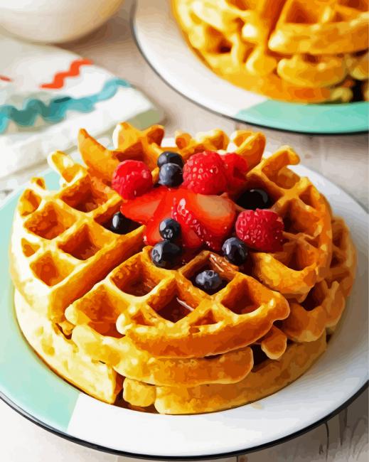 Tasty Waffle paint by numbers