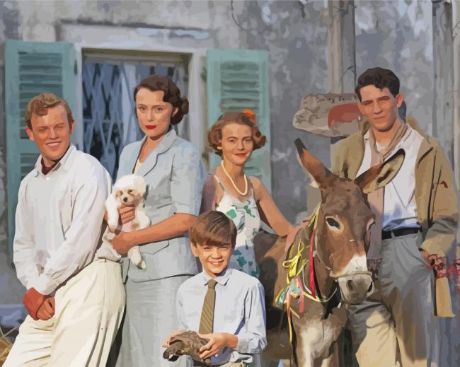The Comedy Drama The Durrells paint by numbers