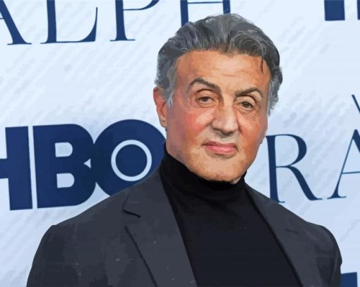 The Actor Stallone Sylvester paint by numbers