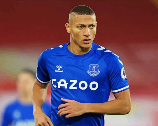 The Footballer Richarlison Everton paint by numbers