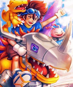 The Japanese Anime Digimon paint by number