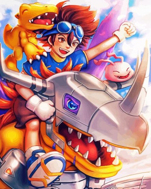 The Japanese Anime Digimon paint by number