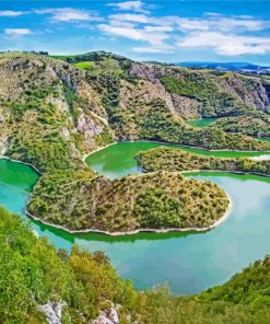 Uvac Canyon Serbia paint by numbers