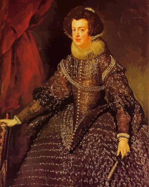 Velazquez Queen Isabella paint by number