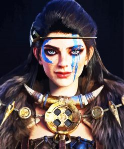 Viking Girl paint by numbers