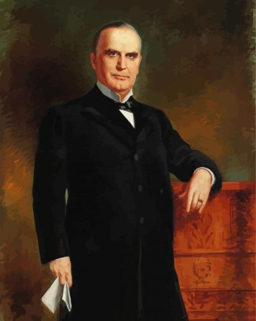 Vintage William McKinley paint by number