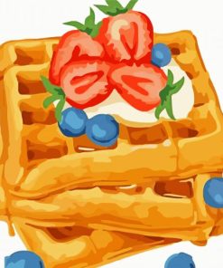 Waffle Illustration paint by numbers