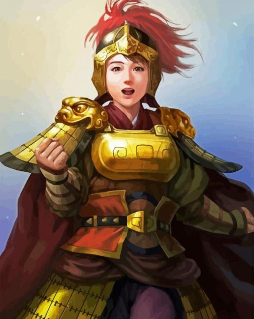 Warrior Cute Lady paint by numbers