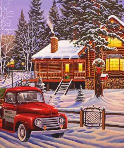 Winter Christmas paint by number