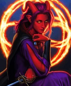 Wizard Devil Lady paint by number